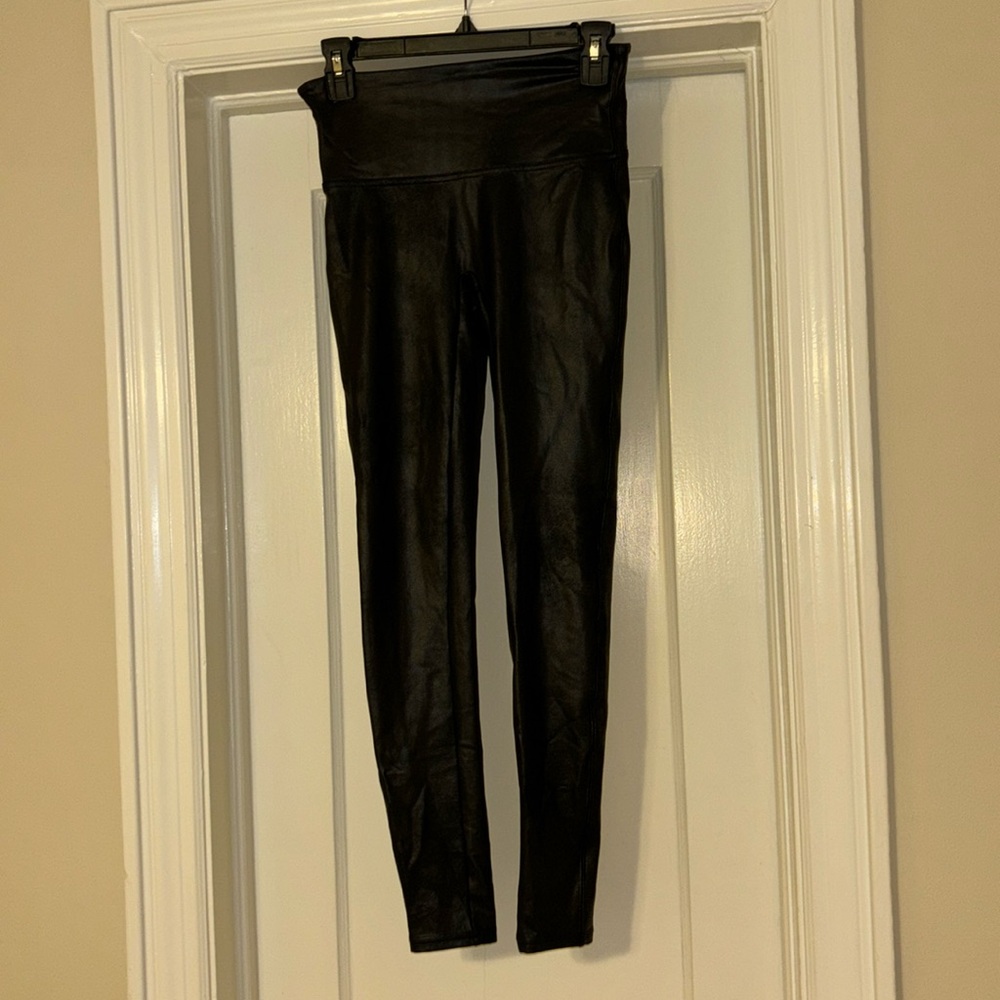 Spanx, size M, leather leggings